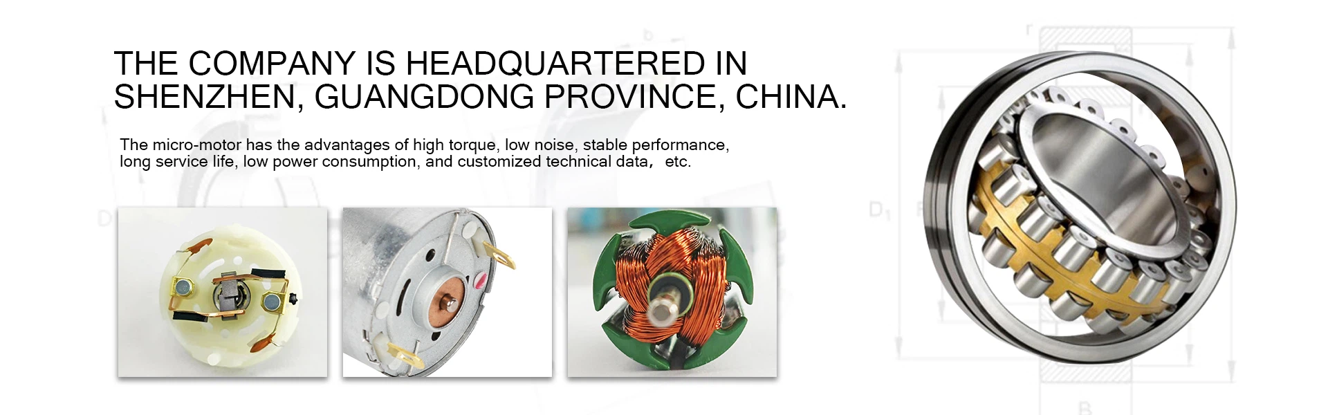 The motor has the advantages of large torque, long life and customizability